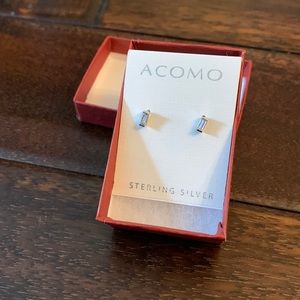 Acomo Sterling Silver Post earrings NEW in Box!!!